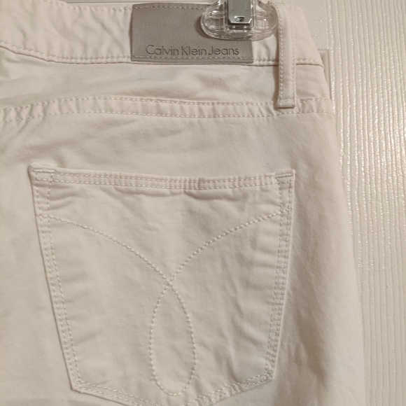 CALVIN KLEIN Women's Ankle Skinny Pants Off-White Size 26 - Picture 4 of 6
